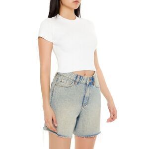 5/$25 Pink Republic White Ribbed Sweater-Knit Crop Top NWOT